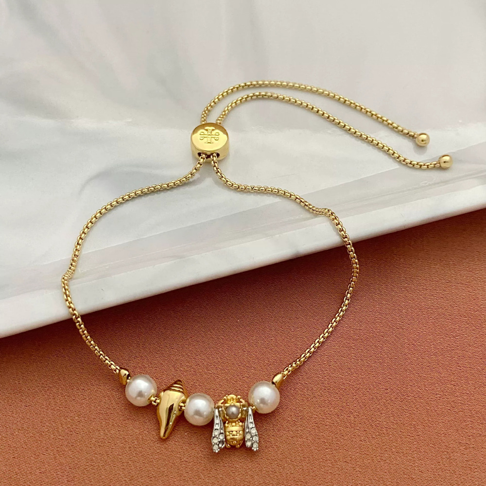 Tory Burch Pearl Shell Shape Bracelet Metal